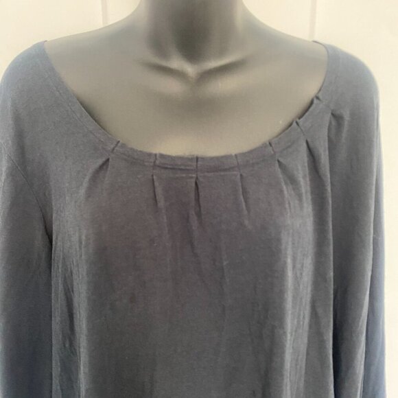Lands Ends Black Long Sleeve‎ Tee Shirt Casual Comfy Top Plus Size 1X - Picture 3 of 5